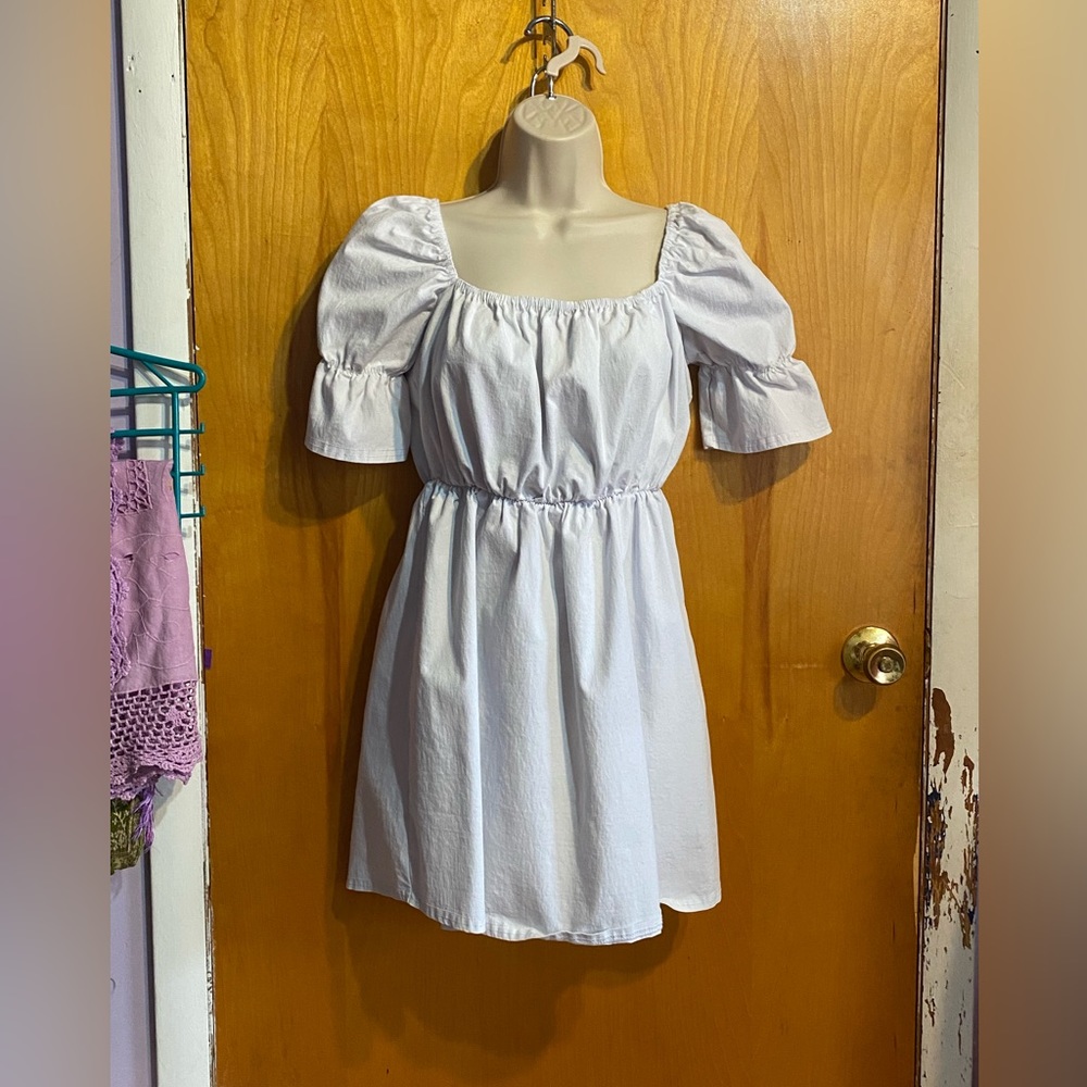 SALE 5/$25 EUC Pretty Little Thing white cotton dress,elastic waist,12